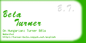 bela turner business card