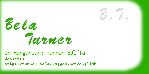 bela turner business card